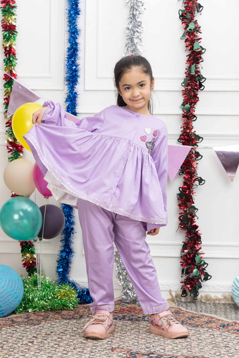 LILAC BUTTERFLY & HEART COD SET